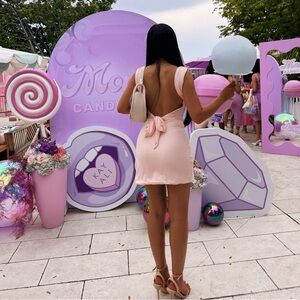 BabyBoo Fashion Ria Mini Dress Backless Blush